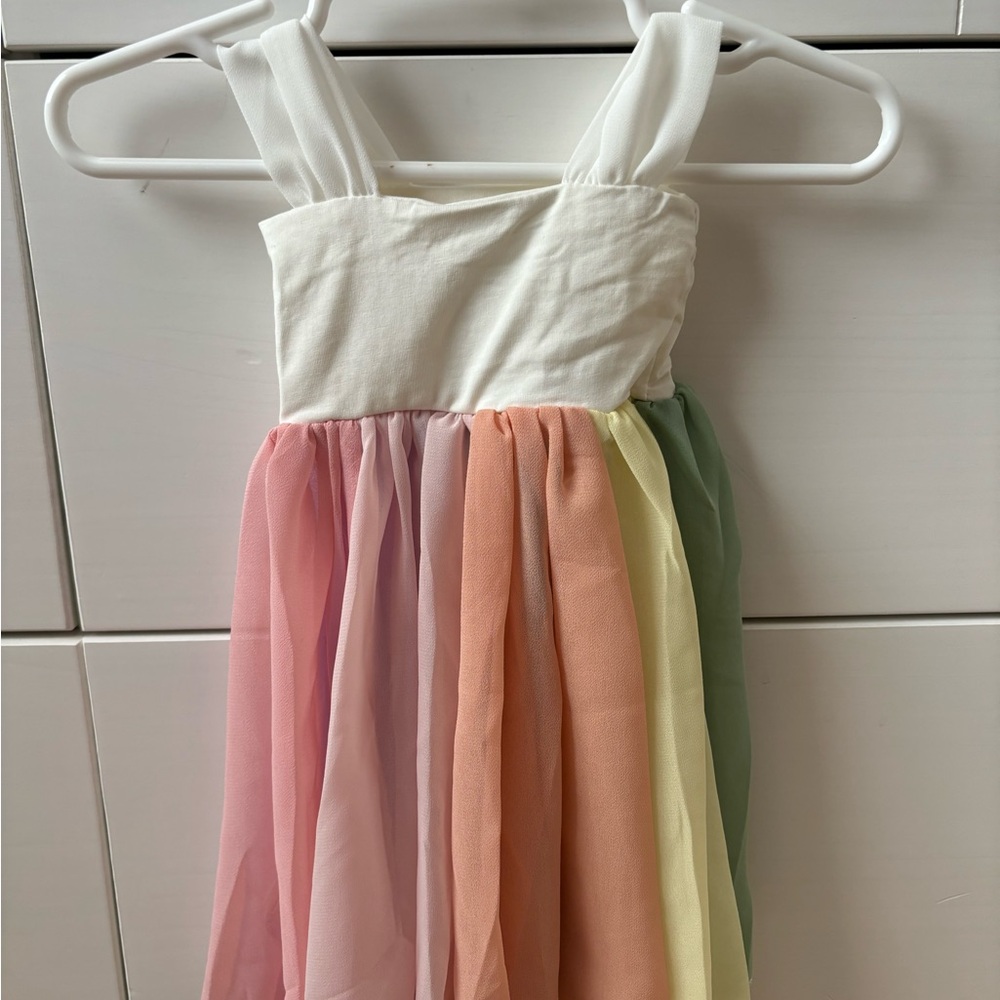 Baby rainbow dress size 0-3 months. NWT